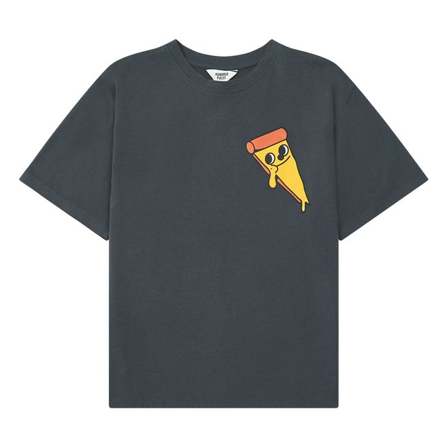 T-Shirt Ample Pizza Life Coton Bio | Noir