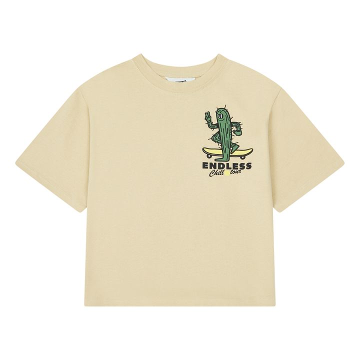 Organic Cotton Endless Chill Tour Loose T-Shirt  | Sandfarben- Produktbild Nr. 0