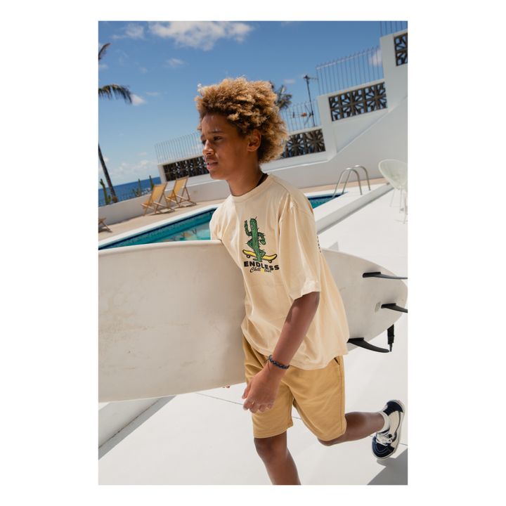 Organic Cotton Endless Chill Tour Loose T-Shirt  | Sandfarben- Produktbild Nr. 1
