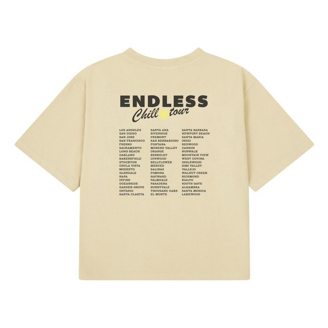 Organic Cotton Endless Chill Tour Loose T-Shirt  | Sand