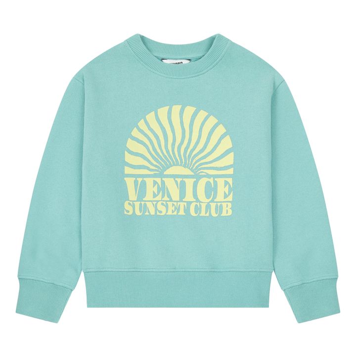 Organic Cotton Venice Sweatshirt  | Azul Turquesa- Imagen del producto n°0