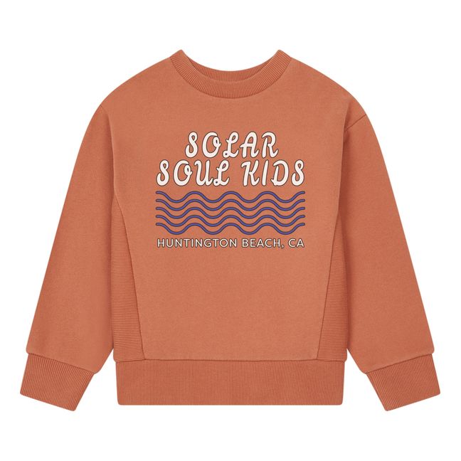 Organic Cotton Surf Mania Sweatshirt  | Rostfarben