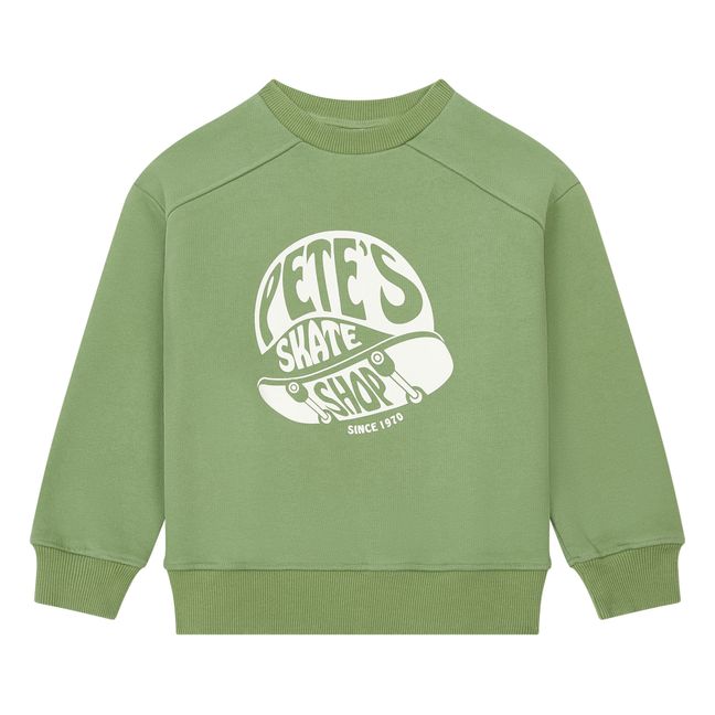 Organic Cotton Pete's Sweatshirt  | Olive green