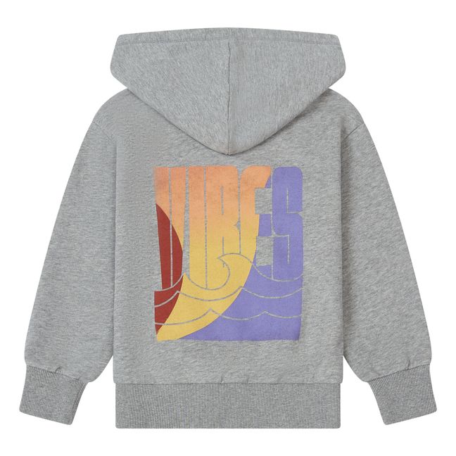 Organic Cotton Solar Zip-Up Hoodie  | Gris Jaspeado