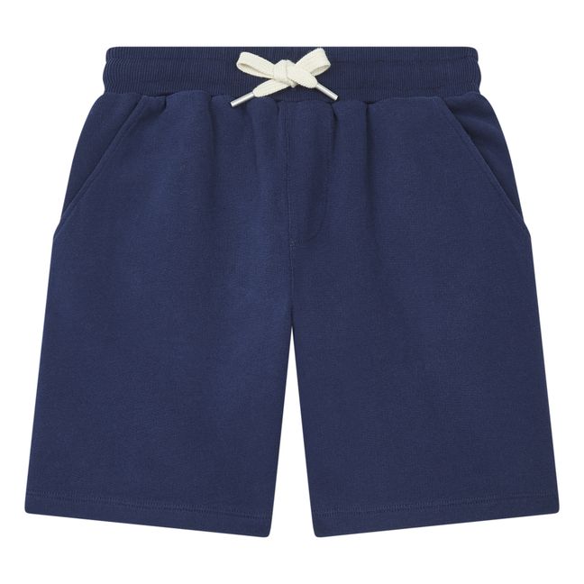 Organic Cotton Long Shorts | Navy blue