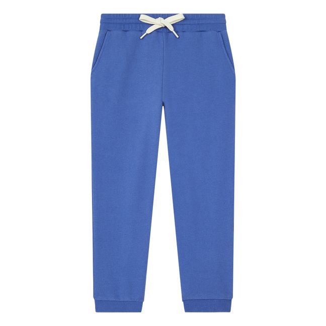 Organic Cotton Slim Joggers | Azure blue