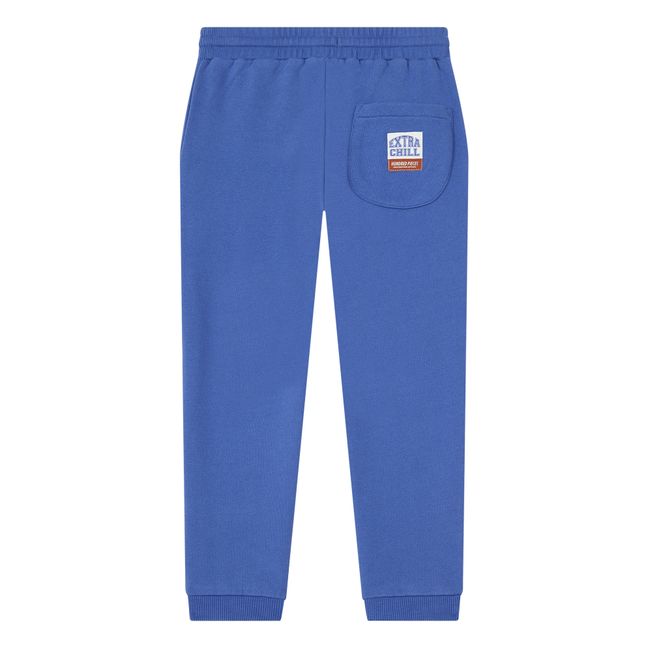 Jogger Slim Coton Bio | Bleu azur