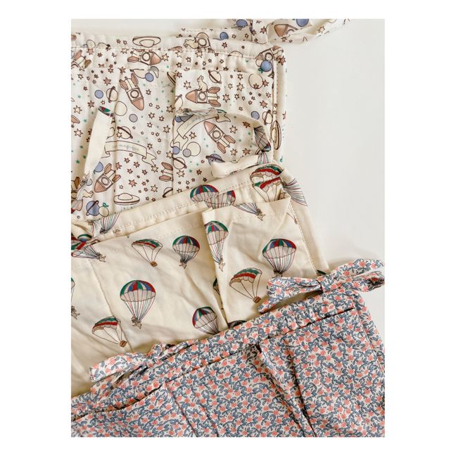 Pochette matelassée pour lit bébé en coton bio Fleur de glace | Rojo