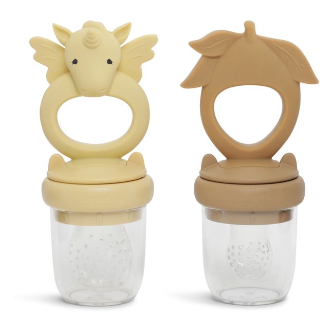 Tétines grignoteuses Licorne - Set de 2 | Yellow