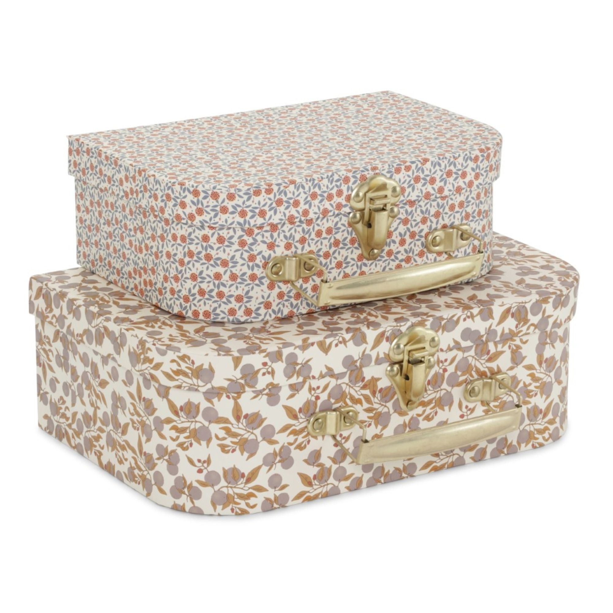 Petites valises en carton FSC Orangerie - Set de 2 | Beige- Immagine del prodotto n°0