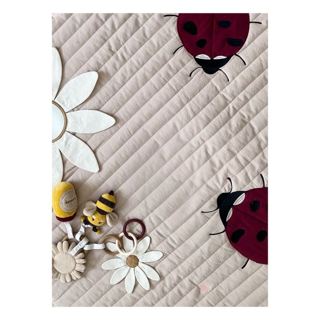 Tapis d'éveil en coton bio Coccinelle | Beige