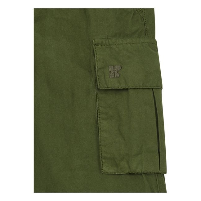 Adjustable Waist Cargo Trousers | Verde Kaki