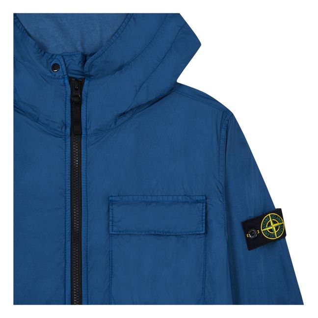 Solid Colour Hooded Jacket | Blue