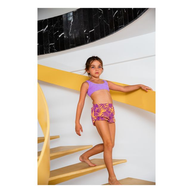 Palm Trees Printed Swim Trunks | Lilac