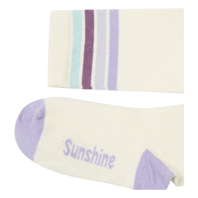 Flower Sunshine Socks - Set of 2 Pairs | Off white