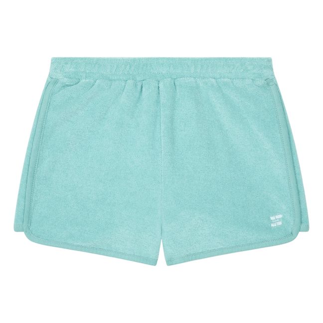 Organic Terry Cloth Shorts | Turquoise