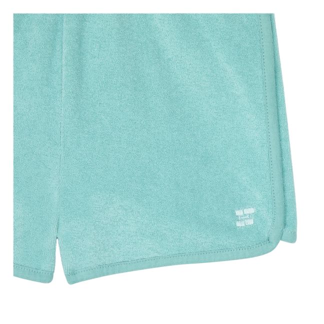 Organic Terry Cloth Shorts | Turquoise