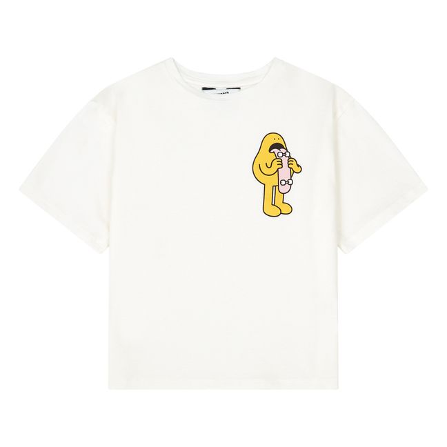 Organic Cotton Shobu Skate Loose T-Shirt  | Grauweiß