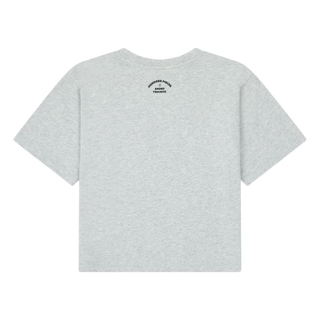 Organic Cotton Shobu Happy Loose T-Shirt  | Grigio chiné