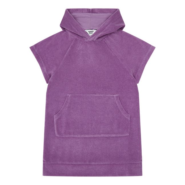 Organic Terry Cloth Hoodie Dress | Mauve
