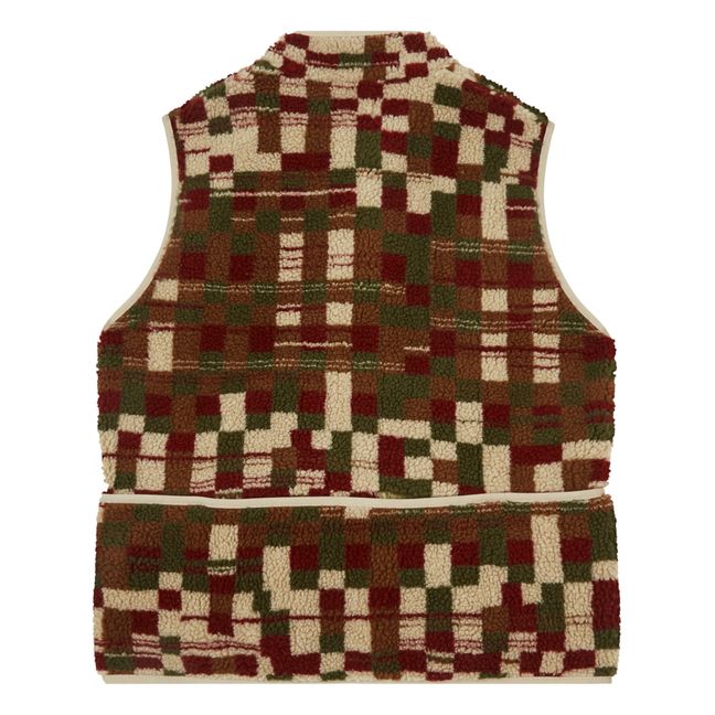 Veste Fleece Sans Manches Puzzle | Marron