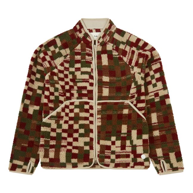 Puzzle Fleece Jacket | Brown