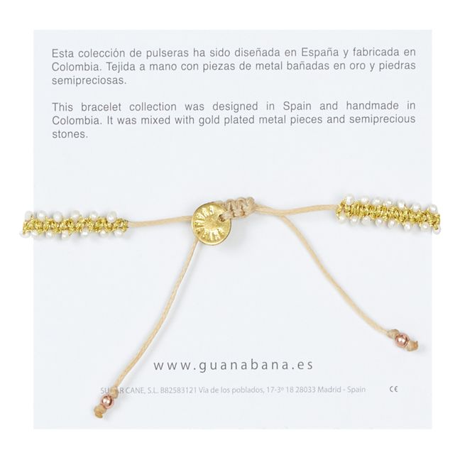 Pulsera de perlas Leo | Dorado