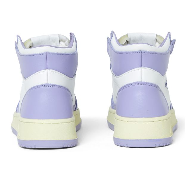 Medalist Mid-Top Leather Two-Tone Sneakers | Purple