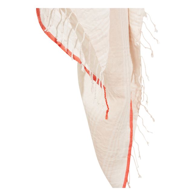 Echarpe Sedio Carreaux Laine et Coton - Collection Femme | Ecru