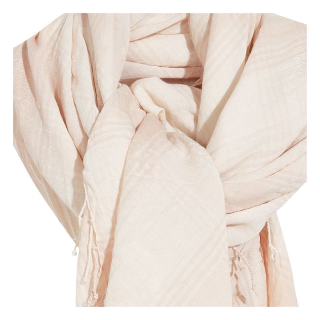 Sciarpa Sedio a quadri in lana e cotone - Collezione Donna | Ecru