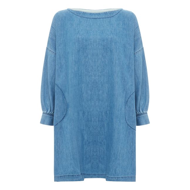 Vestido de algodón orgánico Astro - Colección Mujer | Vaquero Blanqueado