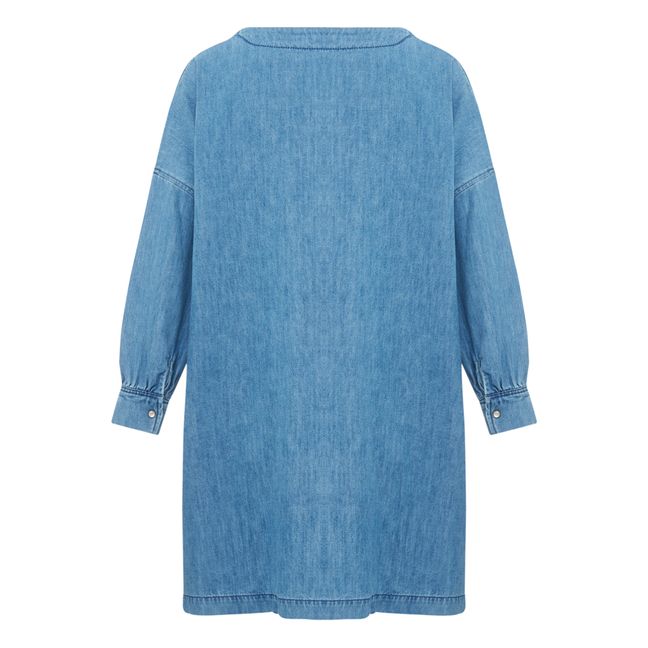 Vestido de algodón orgánico Astro - Colección Mujer | Vaquero Blanqueado