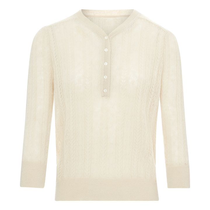 Maglione Rybu in lana merino extra fine - Collezione Donna | Ecru- Immagine del prodotto n°0