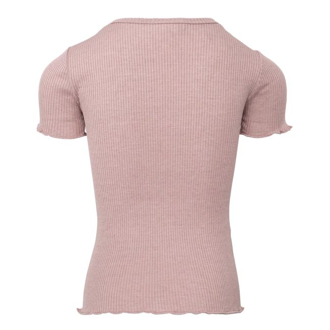 Blomst Silk T-Shirt | Dusty Pink