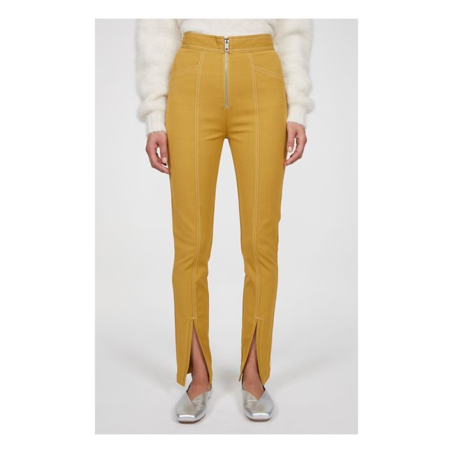 Pantalon Yvonne Coton Bio | Mustard