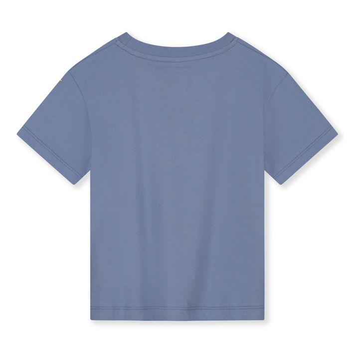 Camiseta de algodón ecológico Oversize | Azul- Imagen del producto n°5