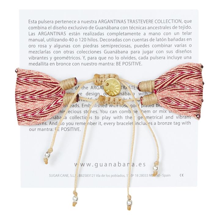 Braccialetto polsino perle | Granato- Immagine del prodotto n°1