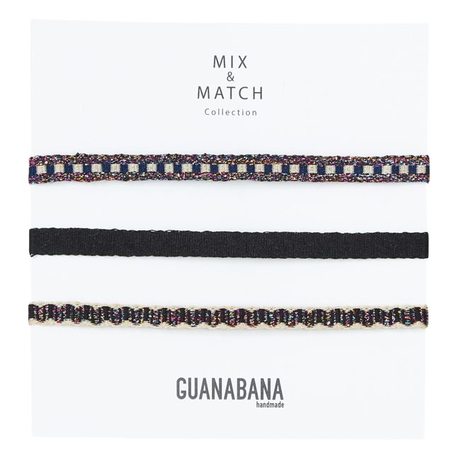 Set 3 Bracelets Argantina 120 | Noir