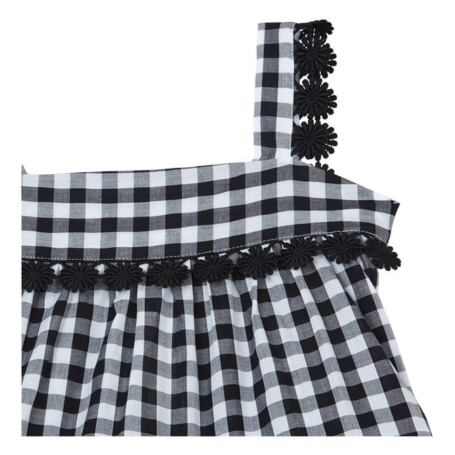 Robe à Bretelles Vichy | Noir
