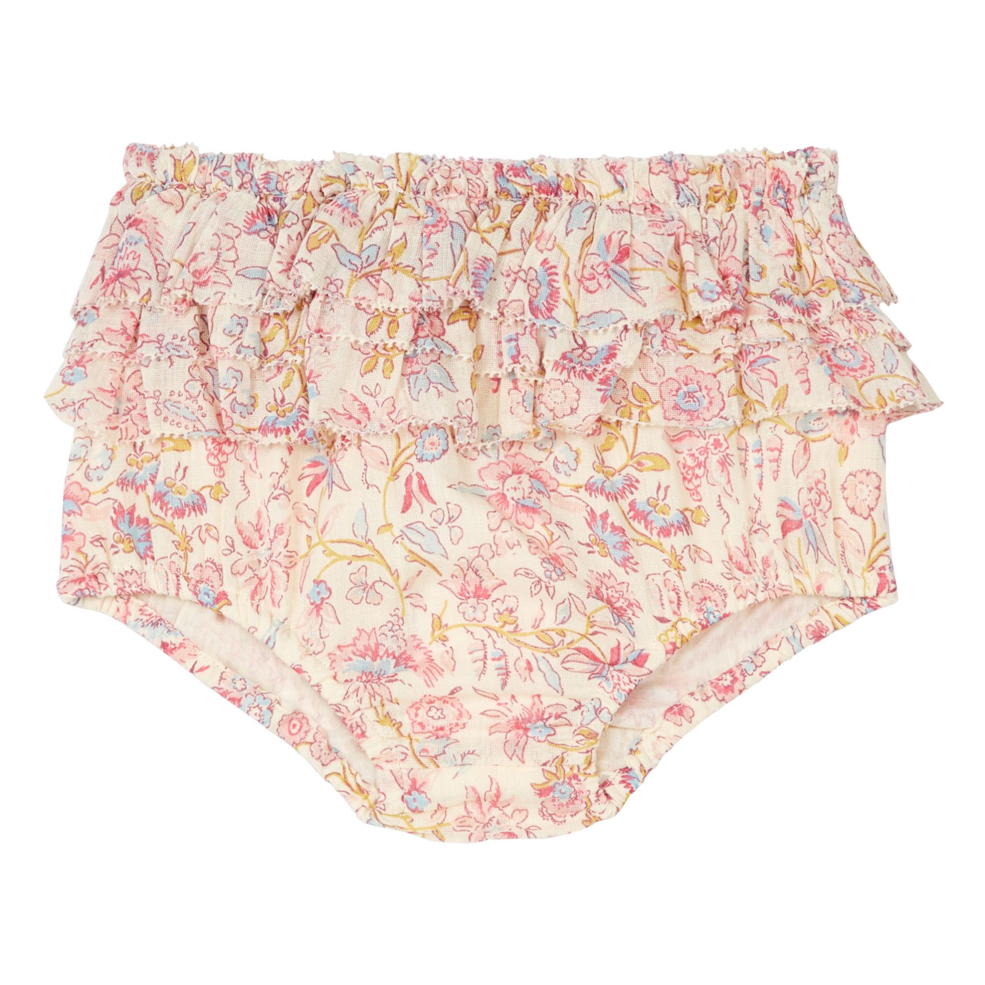 Louise Misha - Abishak Organic Cotton Flower Print Bloomer - Ecru ...