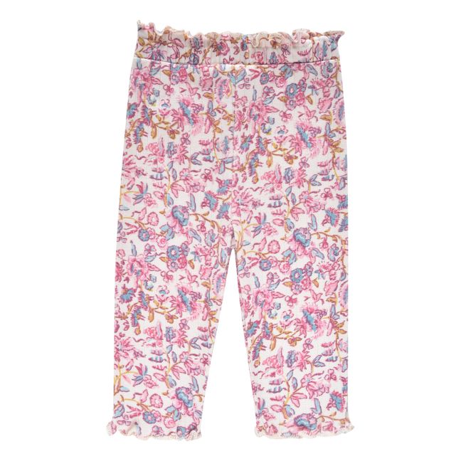 Leggings Blumenmuster Anandou | Seidenfarben