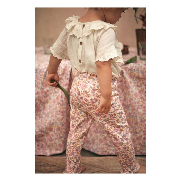 Anandou Floral Leggings | Ecru- Product image n°2