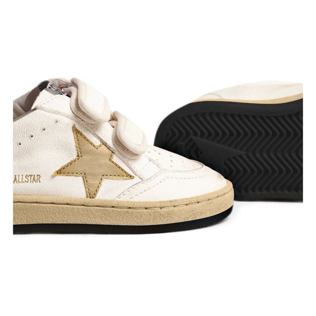 Ballstar Leather Iridescent Velcro Sneakers | Gold