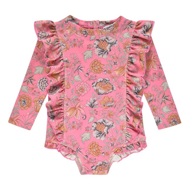 Badeanzug Anti-UV Nylon recycelt Aurelie | Rosa