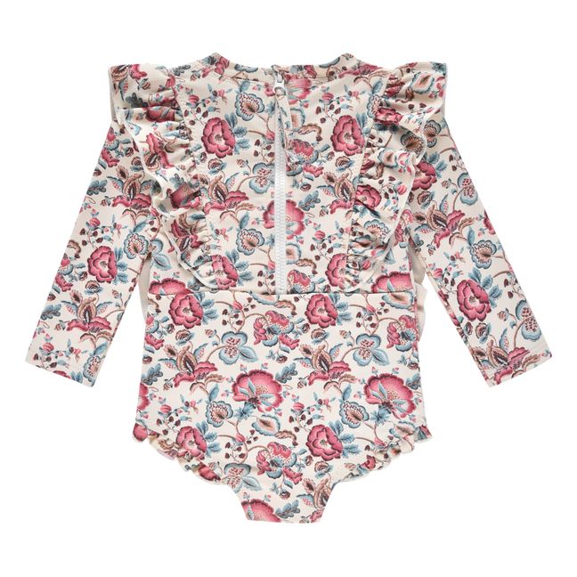 Maillot de Bain 1 Pièce Anti-UV Nylon Recyclé Aurelie | Ecru