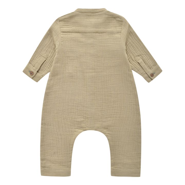Strampler Baumwollgaze Agash Baby | Khaki- Produktbild Nr. 3