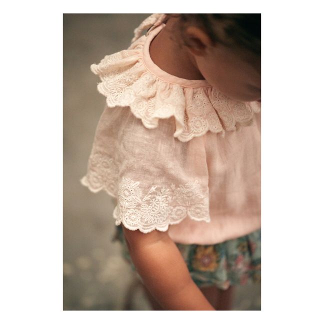 Antoinette Organic Cotton Blouse | Rosa chiaro