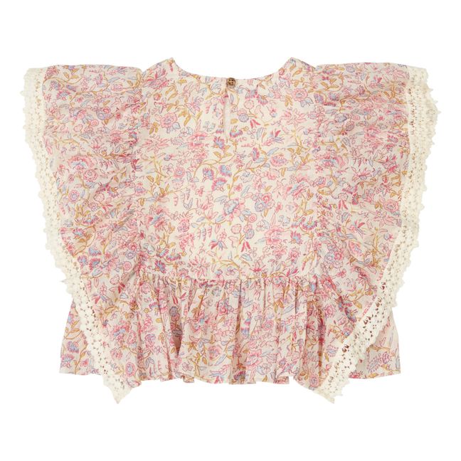Ines Organic Cotton Flower Print Blouse | Crudo