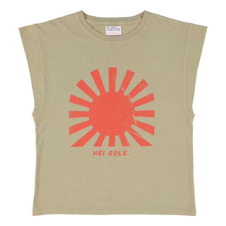 Monique Cotton and Linen T-Shirt | Khaki- Immagine del prodotto n°0