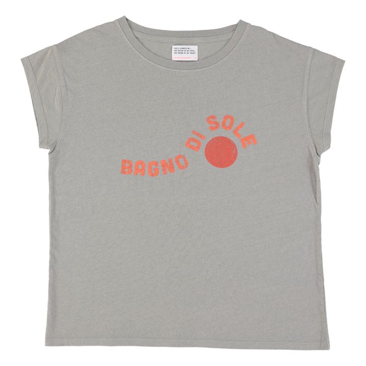 Camiseta de algodón y lino Louise | Gris- Imagen del producto n°0